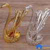 Golden 7 in 1 Swan Spoon Set