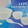 14 Pieces Soup bowl & Spoons DF516