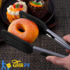 Silver & Black Non Stick Tong Chimta
