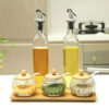 Glass liquid condiment oil bottle leakproof oiler