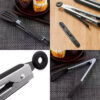 Silver & Black Non Stick Tong Chimta
