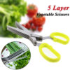 5 Layers Multi-Functional Stainless Steel Kitchen Scissors