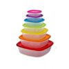 7 pieces Rainbow Colors Food Storage Boxes