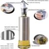 Stainless Steel Glass Oil/Vinegar Bottle Leak-proof