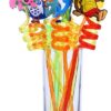 New Fancy Plastic Drinking Straws (pack of 4)