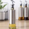 Stainless Steel Glass Oil/Vinegar Bottle Leak-proof