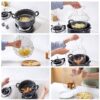 Stainless Steel Foldable Fry/Rinse Basket Strainer Net