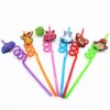 New Fancy Plastic Drinking Straws (pack of 4)