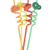 New Fancy Plastic Drinking Straws (pack of 4)