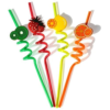New Fancy Plastic Drinking Straws (pack of 4)