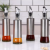 Stainless Steel Glass Oil/Vinegar Bottle Leak-proof