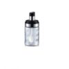 Transparent sealed Glass seasoning jar with Air Tight Lid