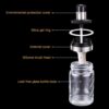 Transparent sealed Glass seasoning jar with Air Tight Lid