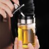 Transparent sealed Glass seasoning jar with Air Tight Lid