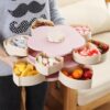Stylish Rotating Dry Fruit Box Flower Style (6 Compartments)