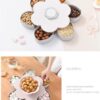 Stylish Rotating Dry Fruit Box Flower Style (6 Compartments)